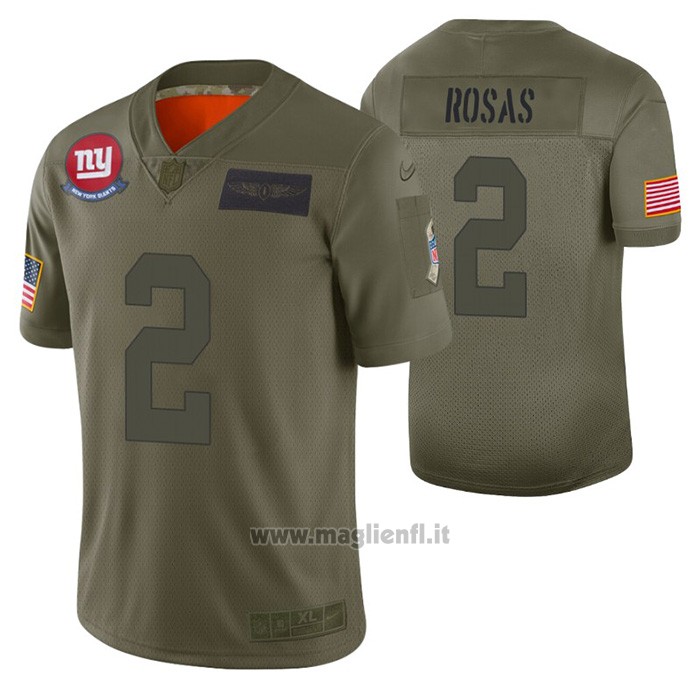 Maglia NFL Limited New York Giants Aldrick Rosas 2019 Salute To Service Verde